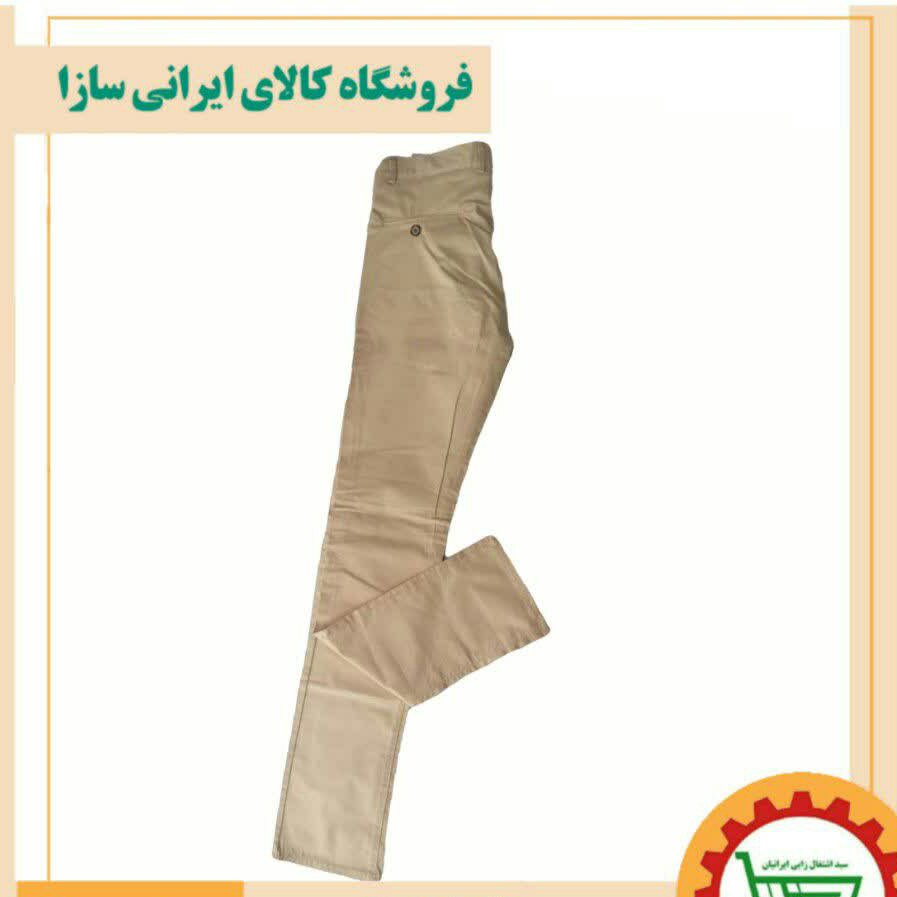 شلوار کتان کرمی