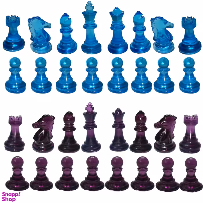 مهره شطرنج رزینی طرح ارغوان مجموعه 32 عددی