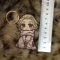 جاکلیدی دو طرفه انیمه ای کاملا چوبی با ابعاد 4 در 8 سانتی متر