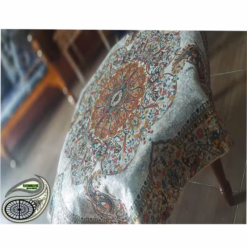 رومیزی یک در یک مربعی پرتغالی ترمه طرح افشار