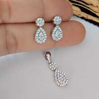 نیم ست نقره با روکش طلا و طرح خاص و زیبا