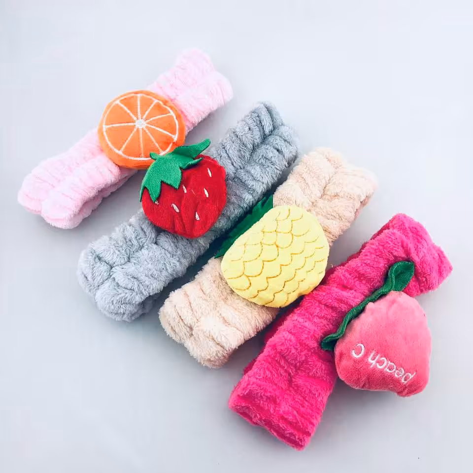 هدبند آرایشی حوله ای میوه ای 