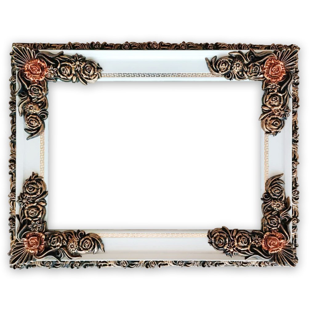 قاب تابلو فرش چوبی  سایز 50 در 100   سفید( تابلو فرش )