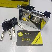 قفل کتابی کیاکو سایز صد رنگ کروم مغزی وکلید برنجی 