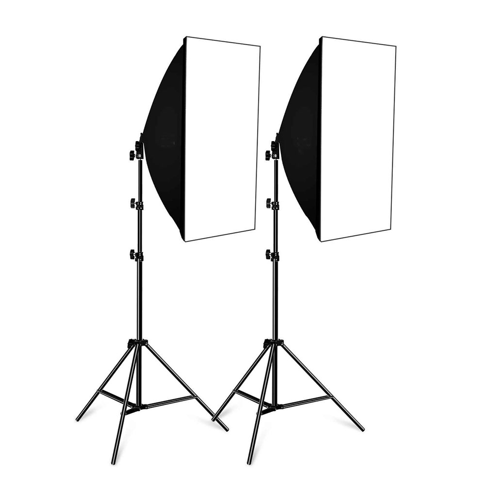 کیت دوتایی سافت باکس پرتابل 50 در 70 برند لایف (به همراه سه پایه، لامپ و کیف حمل)