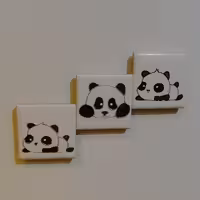 پیکسل سرامیکی ویترای طرح پاندا قابل شستشو مربعی پنج در پنج