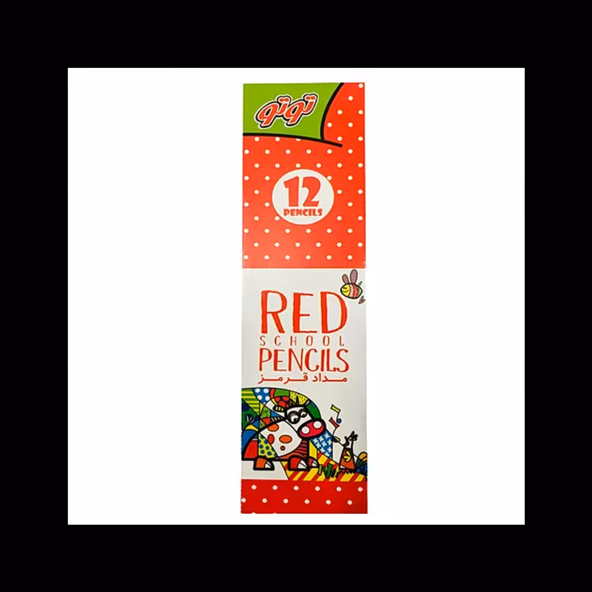 مداد قرمز  توتو بسته  12 تایی