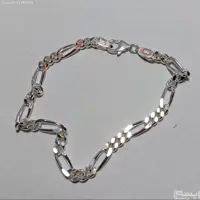 دست بندنقره عالی مدل فیگارو 20 سانتب به حالت باز(مردانه زنانه)