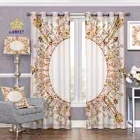 پرده پذیرایی دو قواره پانچ آماده فانتزی کد s10327