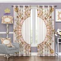 پرده پذیرایی دو قواره پانچ آماده فانتزی کد s10327