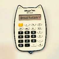 ماشین حساب فانتزی طرح گربه مشکی