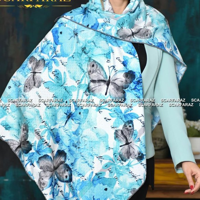 روسری سبز ابی