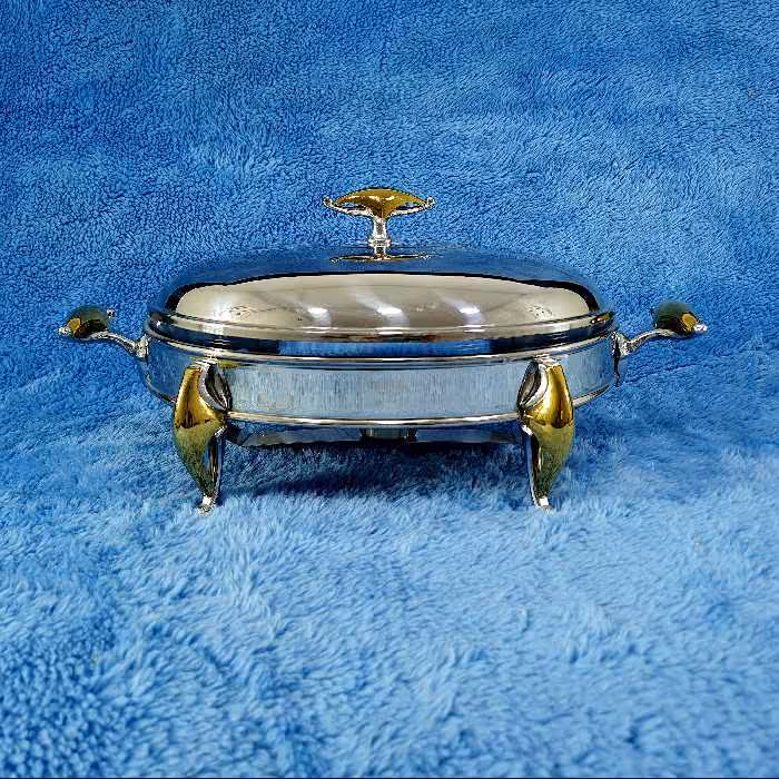 سوفله استیل پایه طلایی النا بیضی متوسط کد 815SG