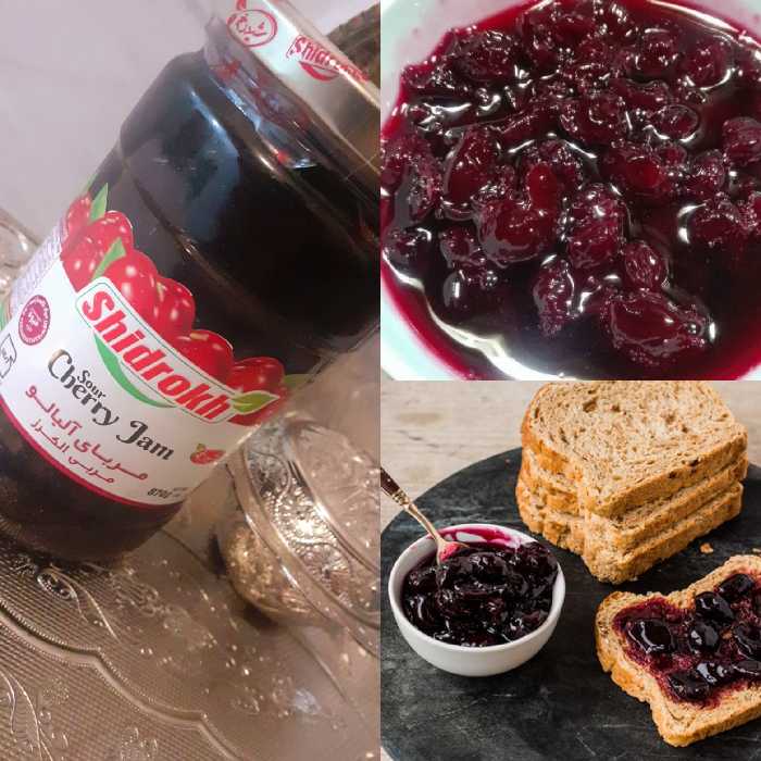 مربا آلبالو 870 گرمی شیدرخ (تهیه شده از میوه تازه و بدون مواد نگهدارنده)