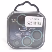 محافظ لنز دوربین فلزی رینگی سامسونگs22اولترا رنگ سبز