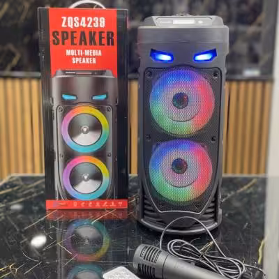 اسپیکر قابل حمل میکروفون دار