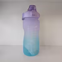 قمقمه دو رنگ آبی و بنفش سیلیکنی سایز بزرگ   یک و نیم لیتری 