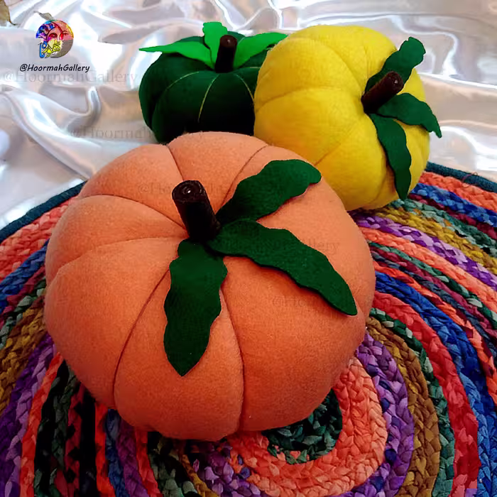 کدو تزئینی نمدی پک سه عددی