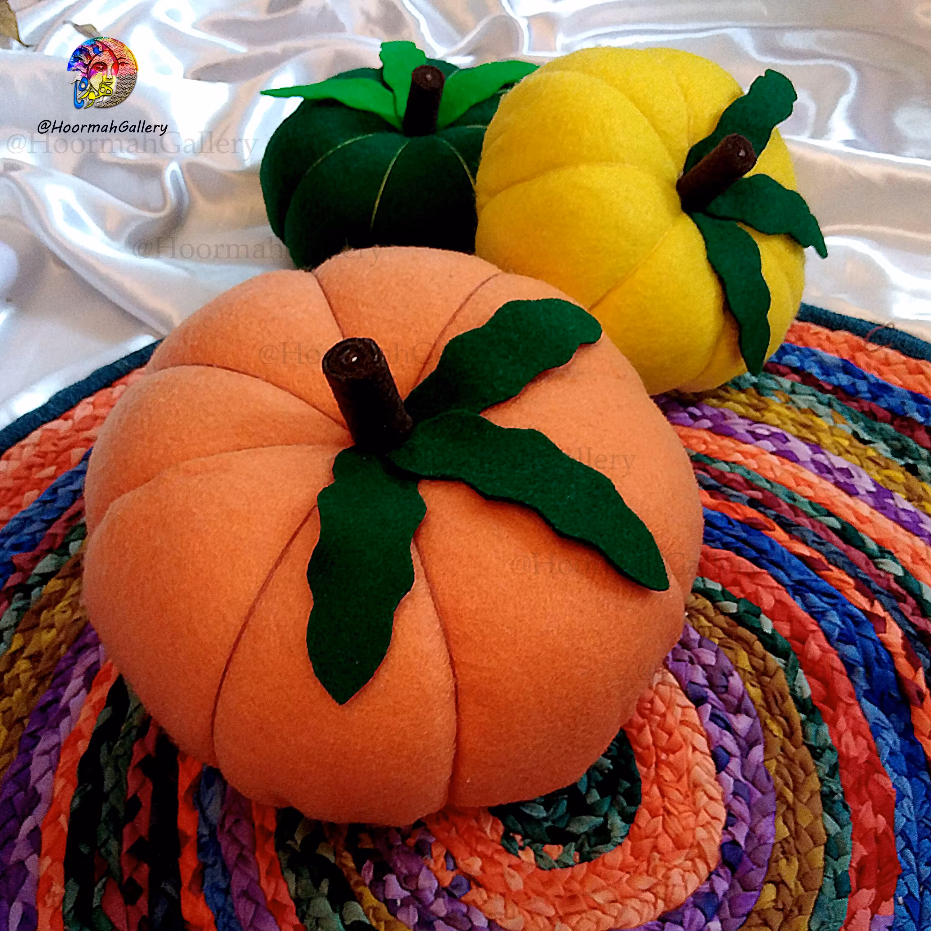 کدو تزئینی نمدی پک سه عددی