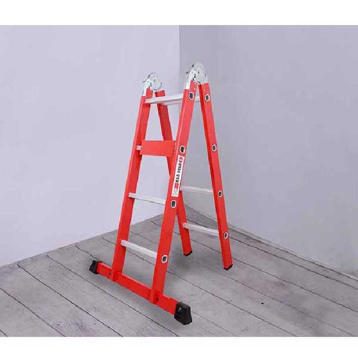 نردبان فراز پله مدل قفل دار 8 پله دو تکه 2.5متری