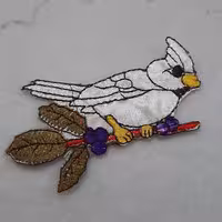 تکه دوزی . پرنده . خیلی زیبا. ده سانت