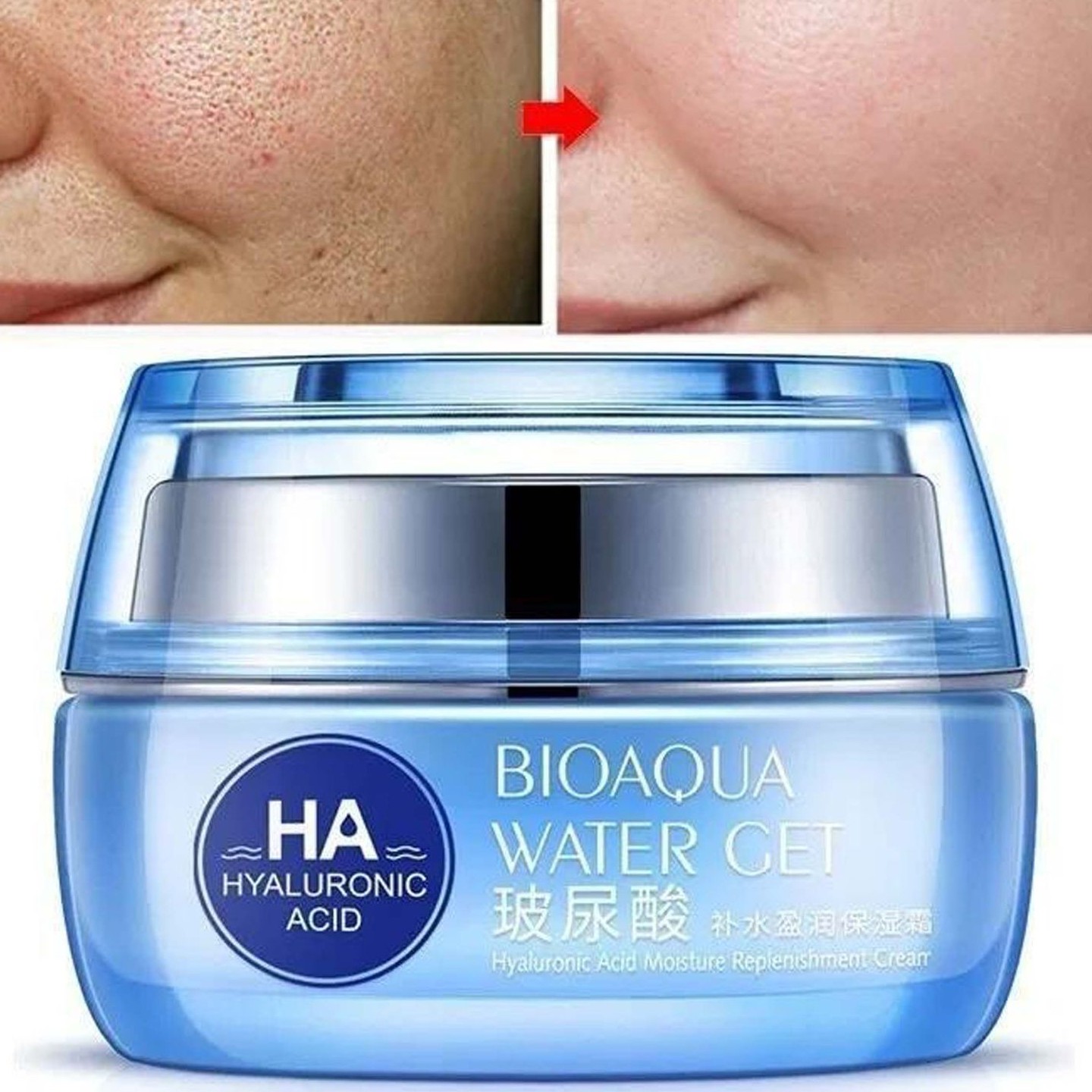 کرم مرطوب کننده هیالورونیک اسید از برند بیوآکوا