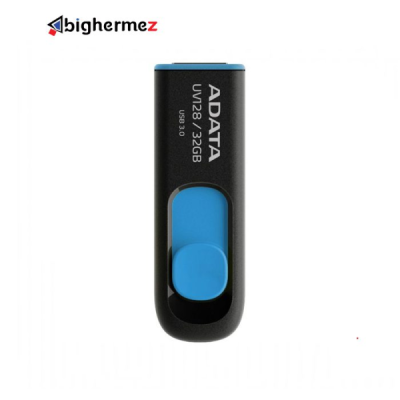فلش مموری USB3.2 ای دیتا مدل UV128 Black-Blue ظرفیت 32 گیگابایت