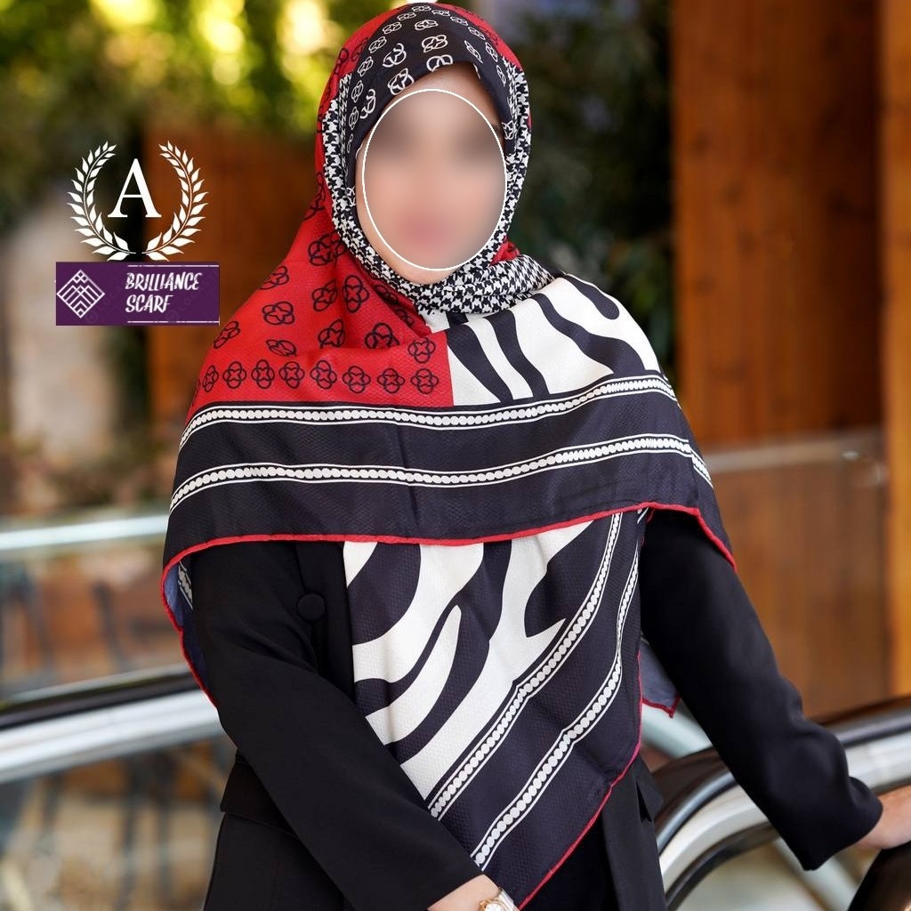 روسری مشکی قرمز شیک عیدانه