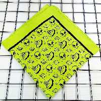 باندانا طرح آدم فضایی آلین ALIEN پارچه سبز فسفری نخی