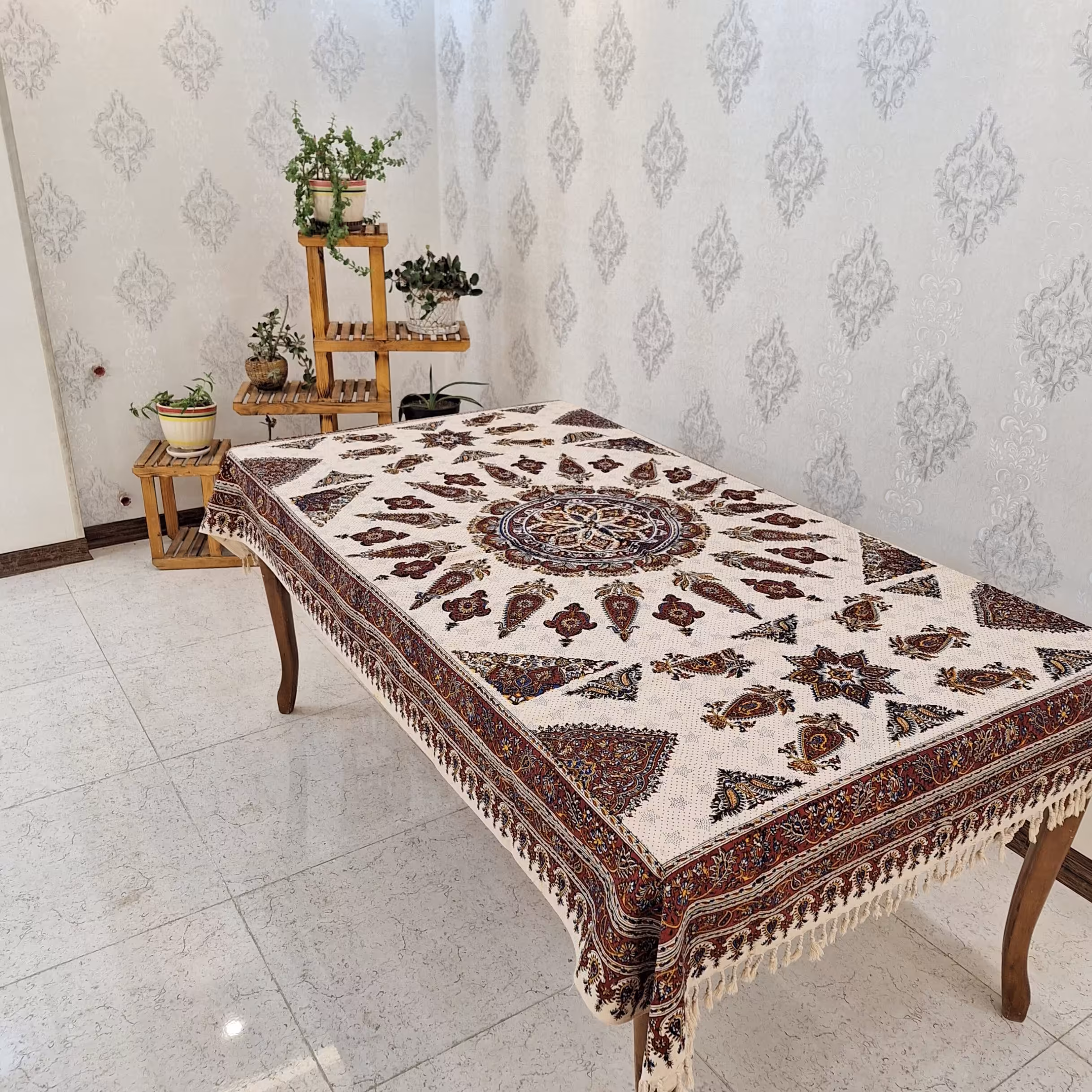 رومیز8نفره قلمکار  سنتی (دستساز)