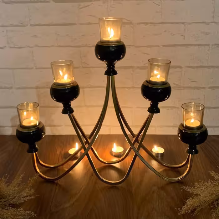 جاشمعی هرمی مشکی طلایی وطلایی هزینه ارسال به عهده مشتری وپسکرایه