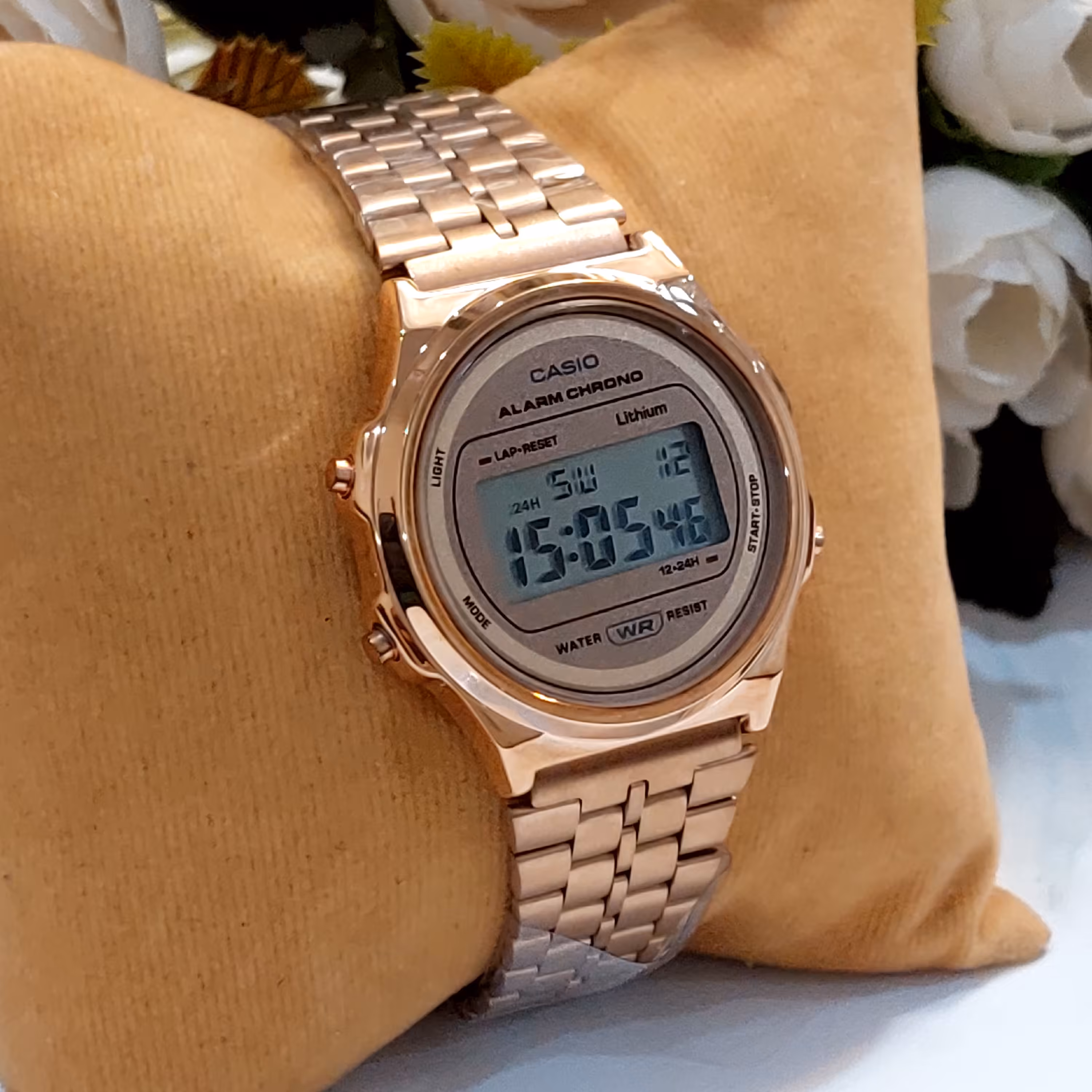 ساعت مچی  زنانه و مردانه کاسیو مدل A171WE-1ADF مسی رزگلد