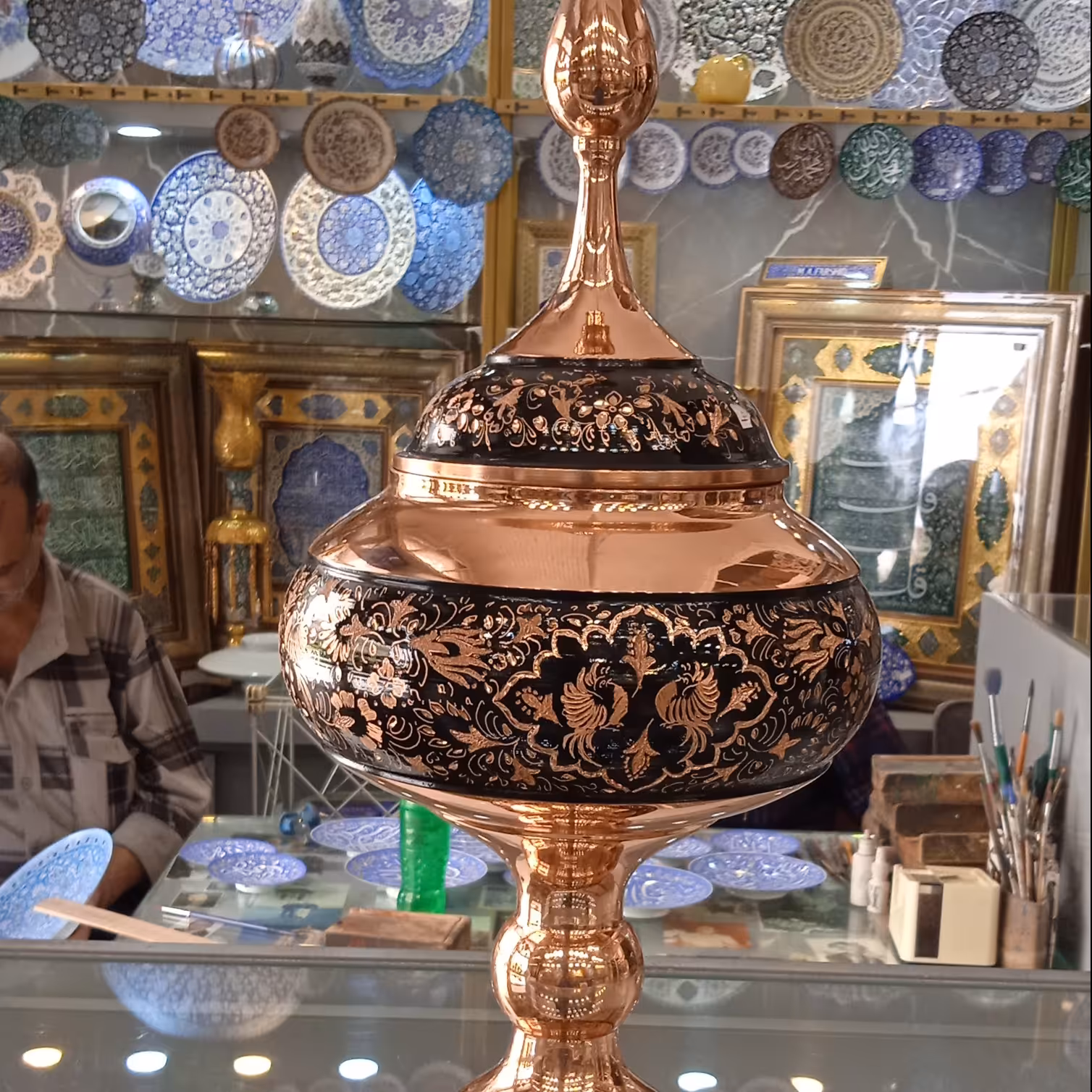 شکلات خوری حکاکی روی مس 