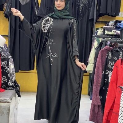 مانتو عبایی سنگدوزی شده