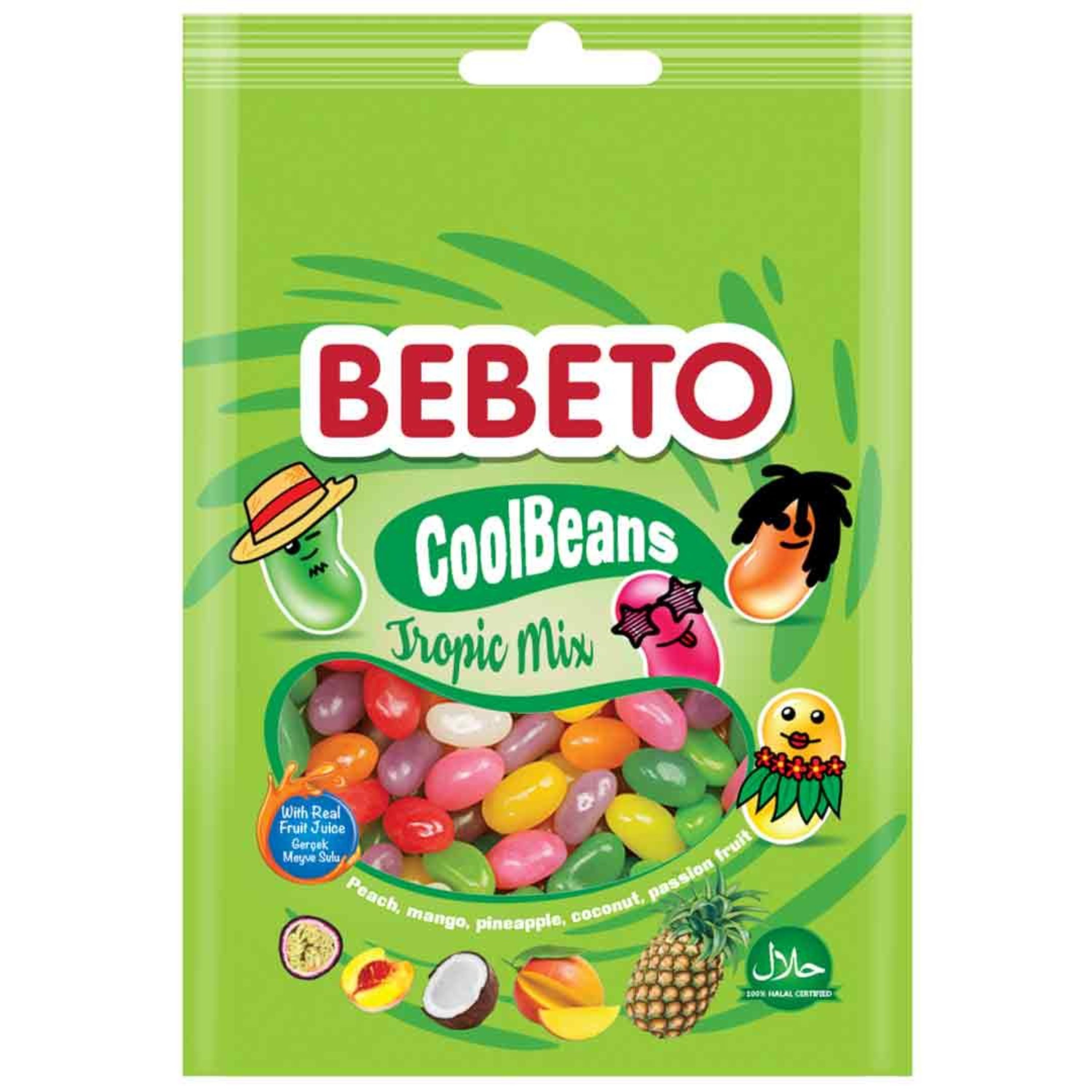 ببتو جیلی بیلی میوه های استوایی60 گرم Bebeto Cool Beans Tropic Mix