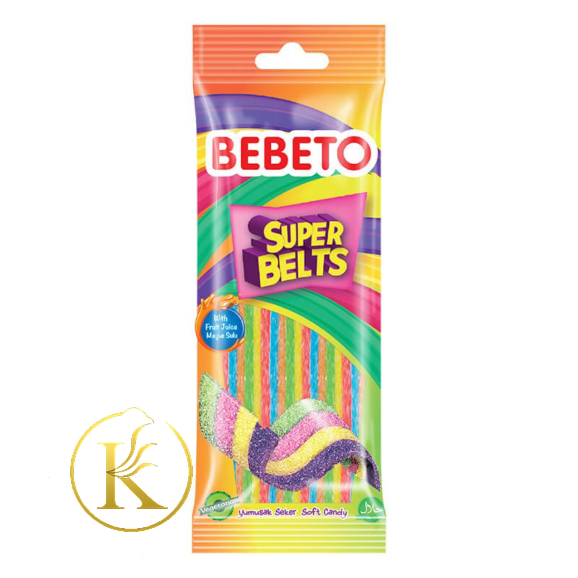 پاستیل نواری شکری ببتو چند میوه (75 گرم) bebeto

