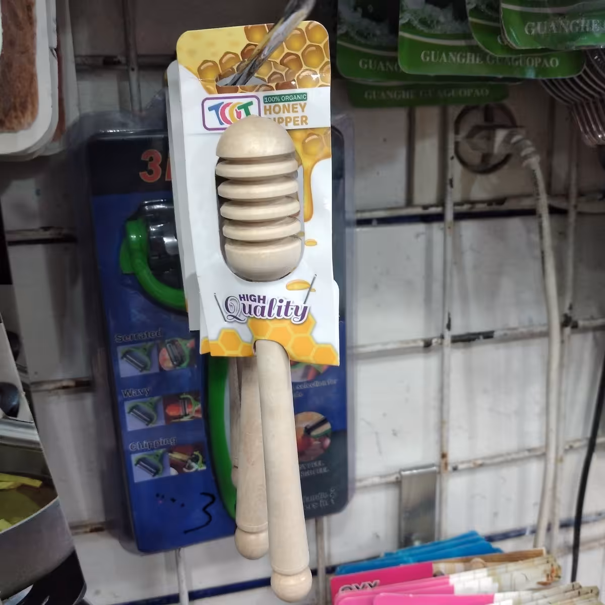 قاشق عسل چوبی