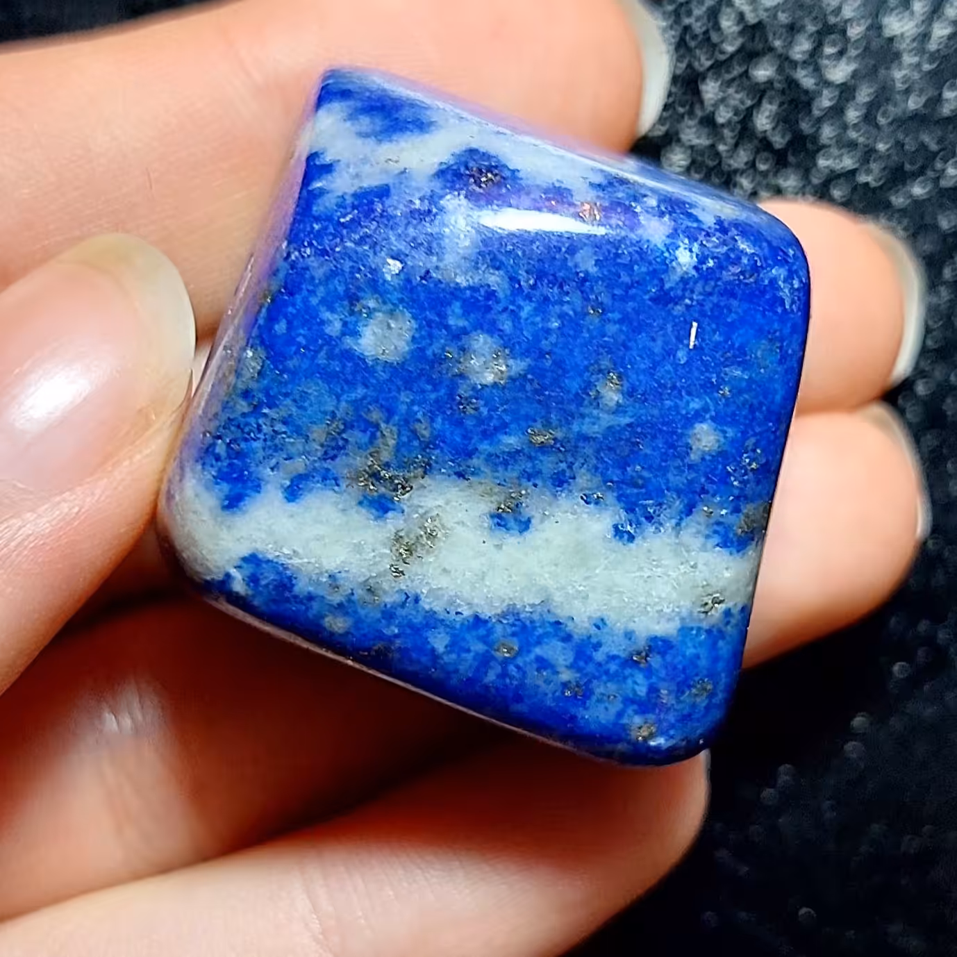 تامبر سنگ لاجورد پیریت طلایی دار تمام پولیش وارداتی از کشور افغانستان کدM66