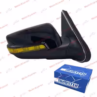 آینه برقی سوکت قدیم پژو پارس با طلق لیمویی و قاب مشکی برند SHAYESTEH سمت شاگرد 

