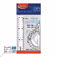 ست خط کش کریستال 4 تیکه 15 سانت مپد