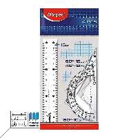 ست خط کش کریستال 4 تیکه 15 سانت مپد