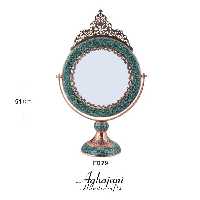 آینه گرد متوسط فیروزه کوبی آقاجانی کد F029