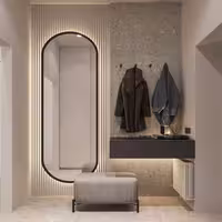 آینه قدی چوبی الف طرح سرو 40-W-140