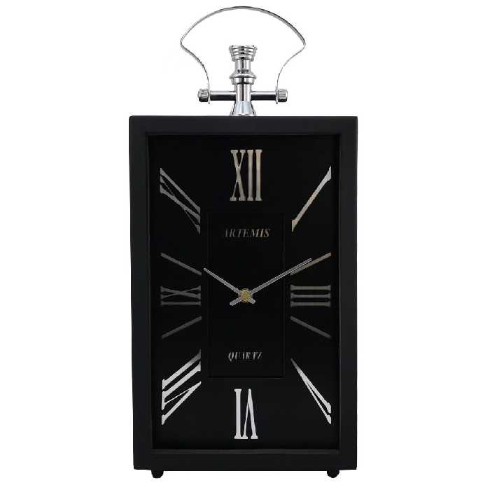 ساعت رومیزی آرتمیس مدل 2031 بلک (زه مشکی و صفحه مشکی) و اعداد سیلور (نقره ای)