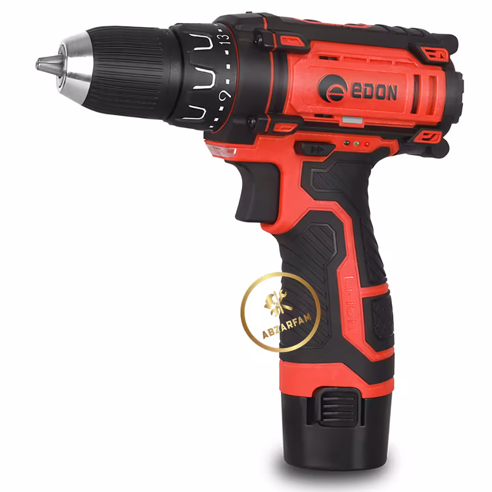 دریل شارژی 12 ولت دو باطری ادون EDON مدل AD-12A