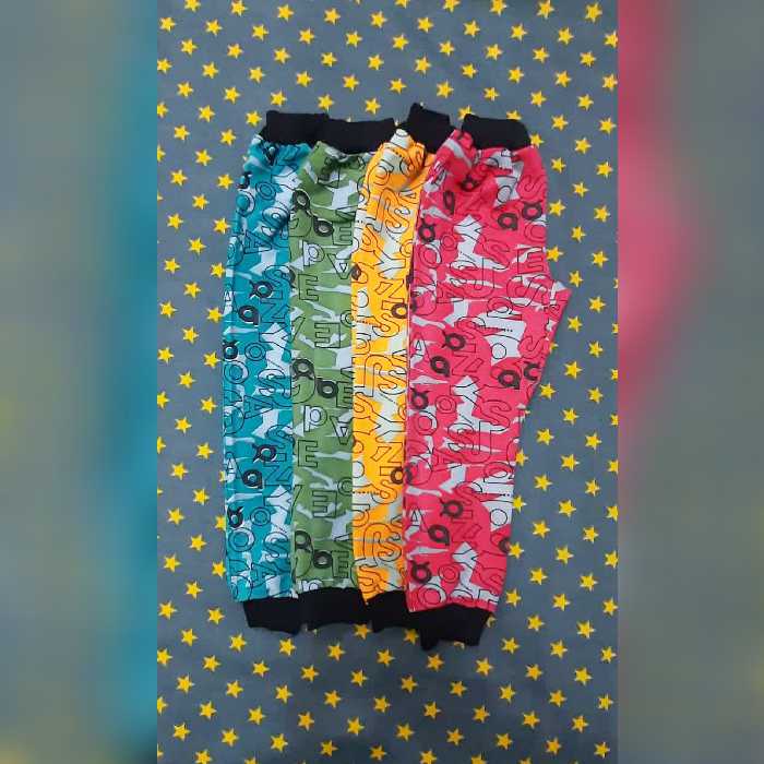 شلوار بچگانه  سایز 60 دمپا مچی رنگبندی اسپرت دخترو پسر