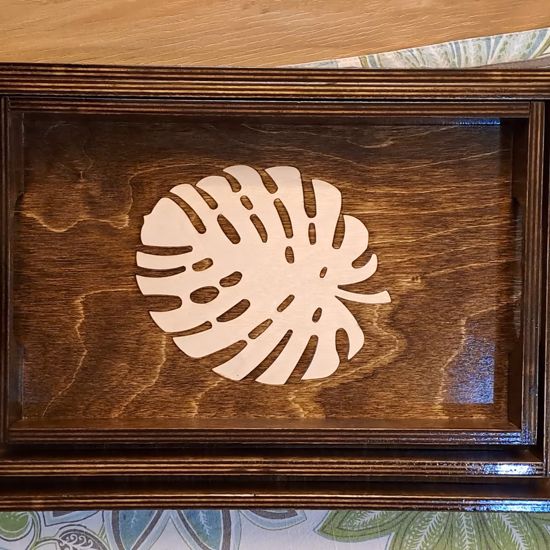 سینی چوبی پلای وود با روکش پلی استر براق پک سه تایی کد 21