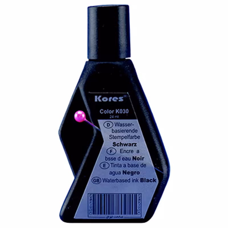 خرید جوهر استامپ کوروش مشکی کد K030 حجم 24 میل