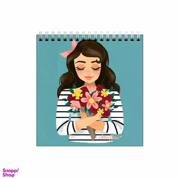 دفتر طراحی بامبیلیپ طرح دختر و دست گل کد 7683298