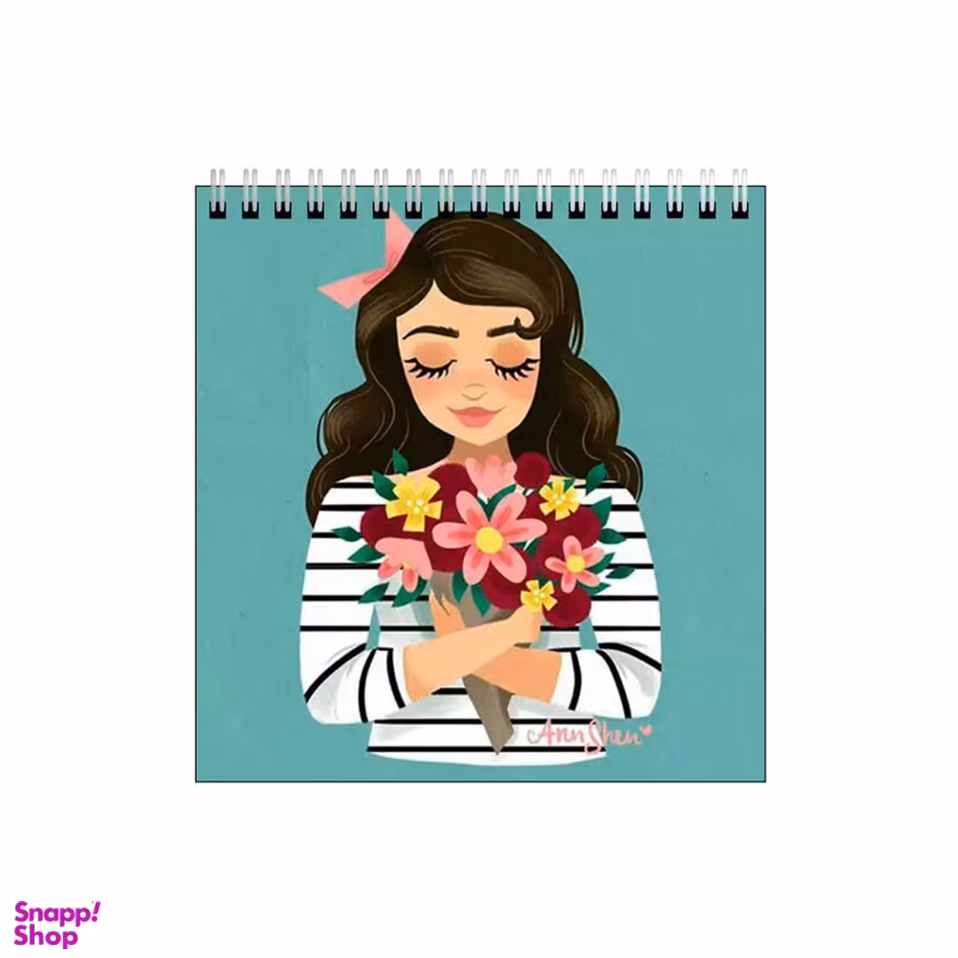 دفتر طراحی بامبیلیپ طرح دختر و دست گل کد 7683298